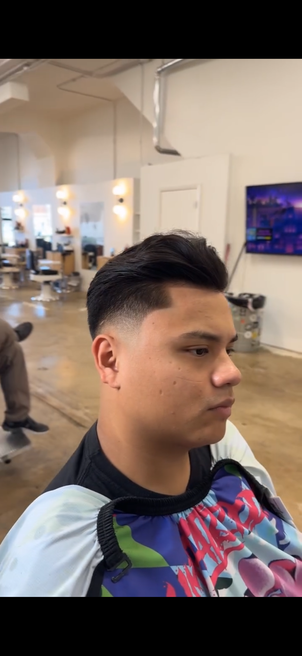 Finished haircut, side profile