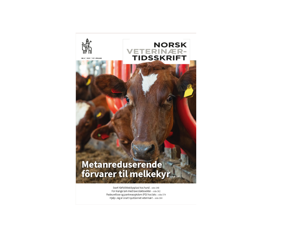 Norsk veterinærtidsskift - artikkel om metanreduserende fôrvarer