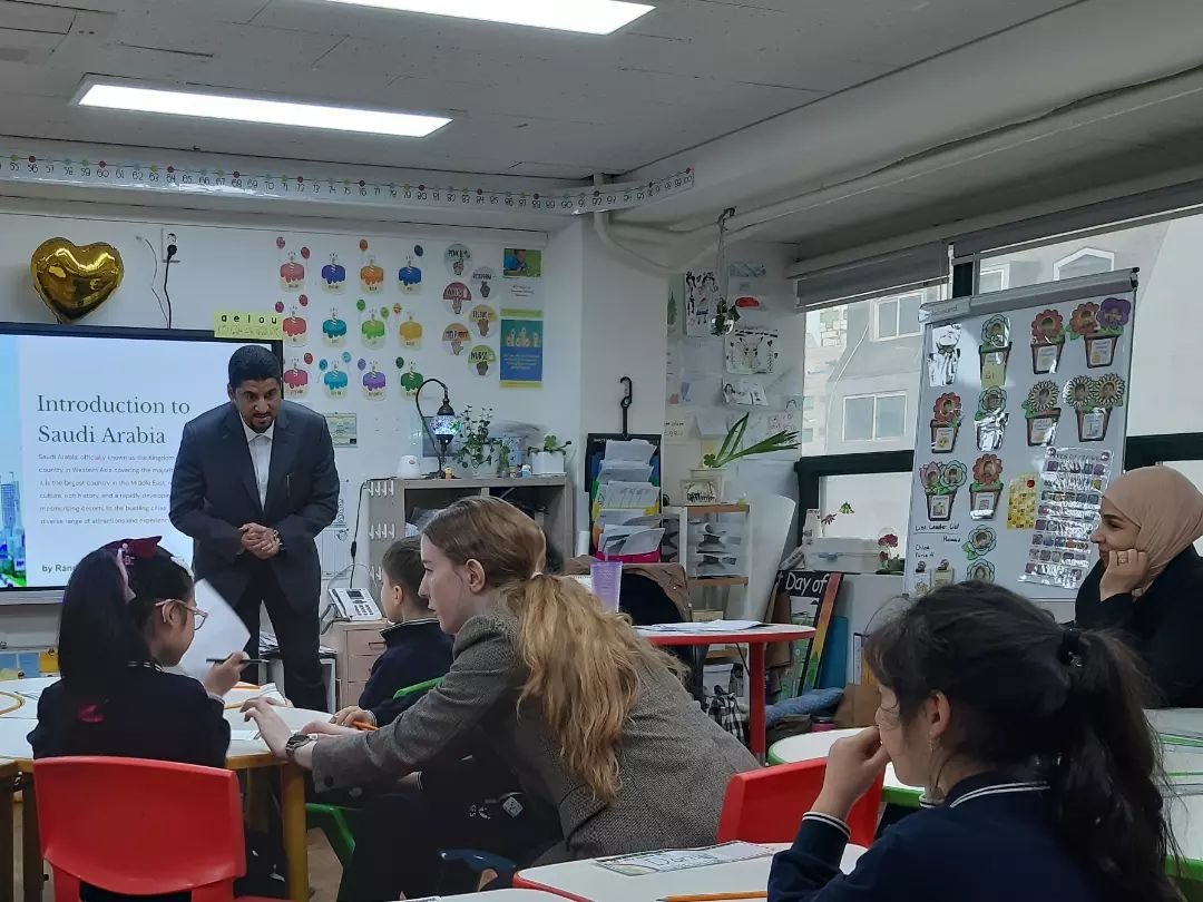 &quot;🌍 Embracing diversity in Grade 2! A parent shared insights about Saudi Arabian culture, geography, society and nature, captivating our students with enriching lessons. Learning knows no bounds! 🌟 #CulturalExchange #GlobalEducation&quot;