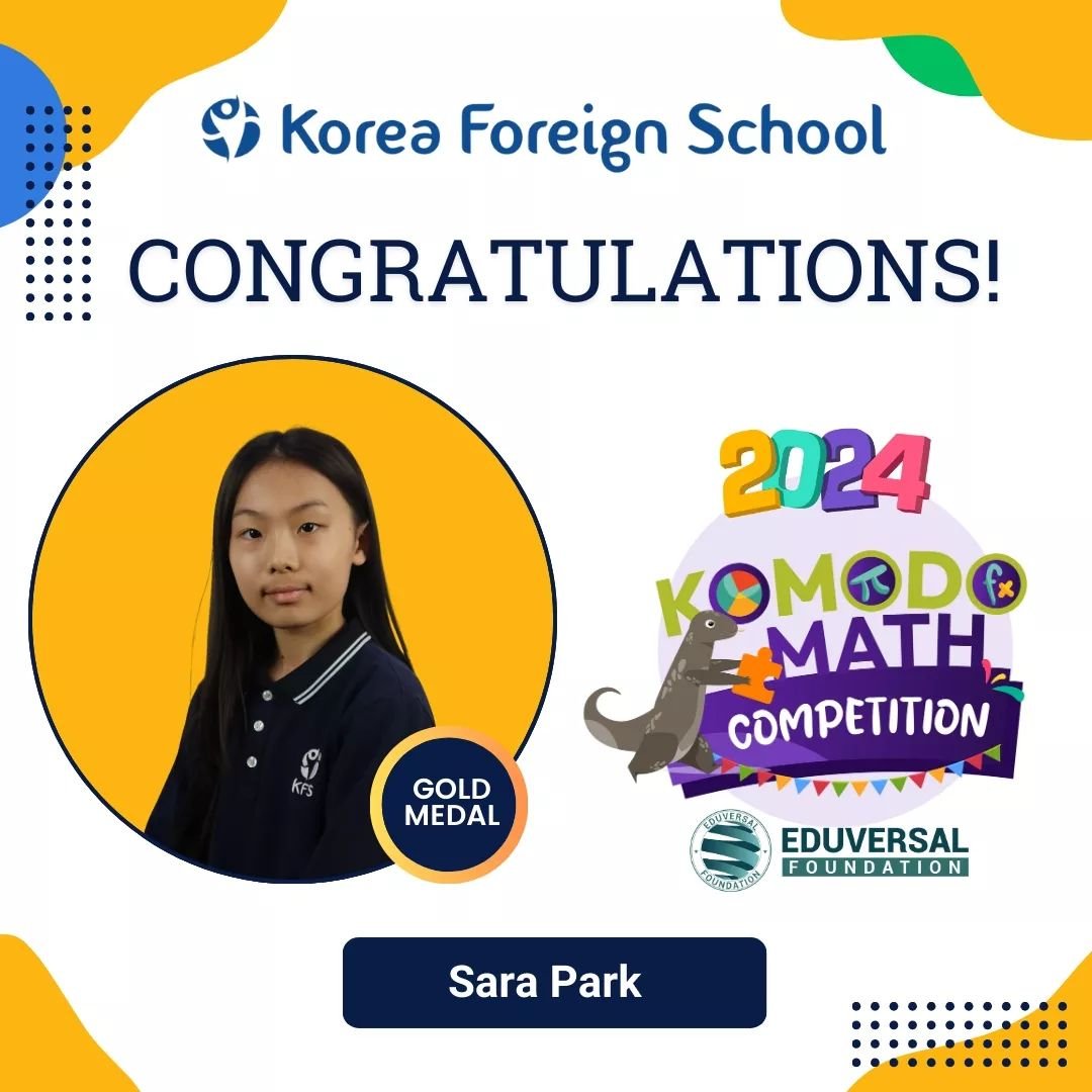 🏆 Exciting news! 🎉 Sara Park just clinched 5th place in the KOMODO math contest, making her the absolute winner! Participation was up from last year, and we had exciting honorable mentions of eleven students. It's fantastic to see everyone adapting