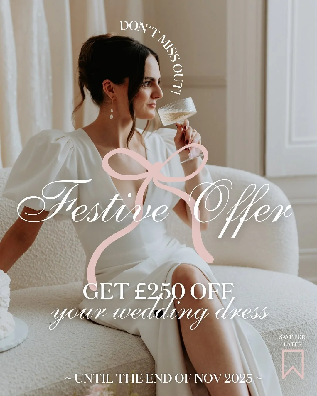 2026 bride? It&rsquo;s the FESTIVE OFFER you&rsquo;ve been waiting for 🤍

With the festive season nearly in full swing, I&rsquo;m offering &pound;250 off the dress of your choice at TWSB until the end of November 2025! 💫✨

Whether you fall for the 