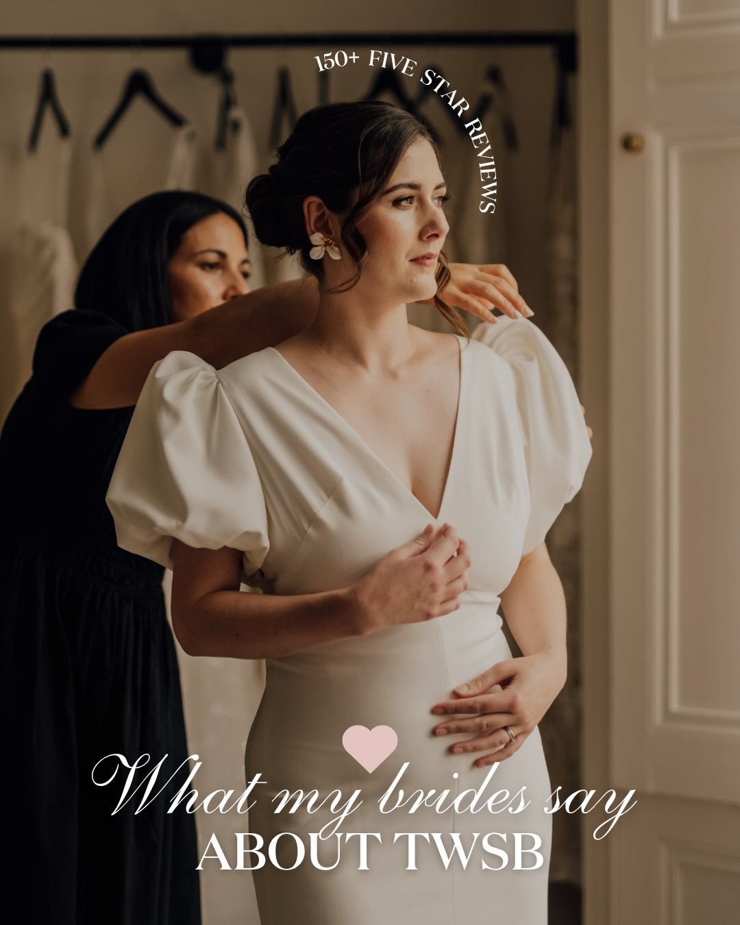 TWSB just hit 150+ 5 Star Reviews 💫✨

My brides and your kind words honestly mean the world to me - you&rsquo;re the reason I love what I do! 🤍

Swipe 👉🏼 for just a few wonderful words from some of my lovely TWSB brides 💍

Fancy joining the TWSB