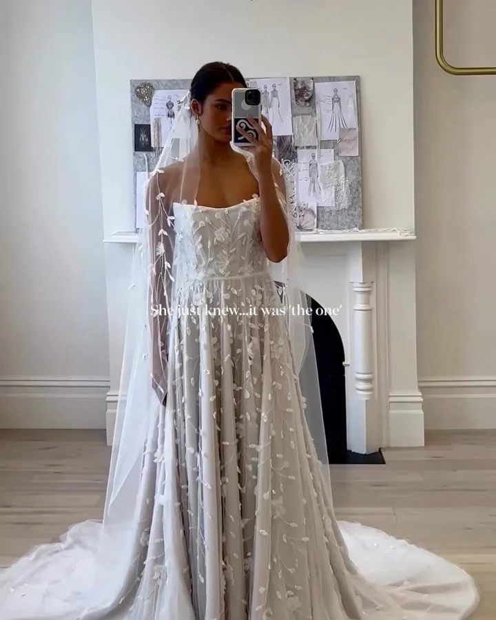 A moment for FREYA 🫶🏼

Designed and handmade in Melbourne, Australia, @annacampbellbridal &rsquo;s FREYA wedding dress delivers a heady blend of texture and sartorial elegance 🤍

Drenched in glorious 3D floral embellishments, this enchanting gown 