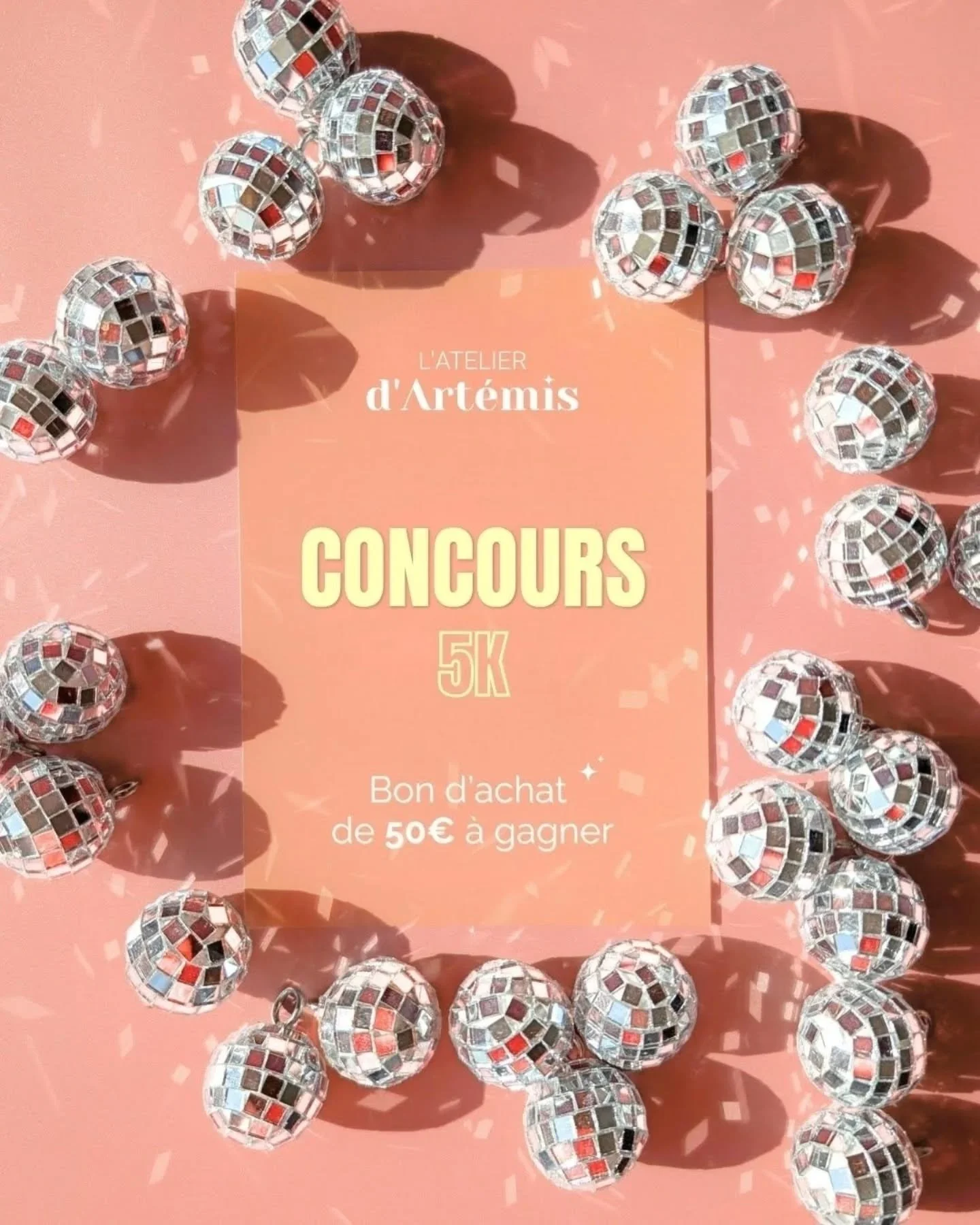 🎉 On a atteint les 5 000 abonn&eacute;s !! 
Pour f&ecirc;ter &ccedil;a, j&rsquo;avais envie de vous g&acirc;ter 💛

Pour vous remercier d&rsquo;&ecirc;tre l&agrave; et de faire vivre L&rsquo;Atelier d&rsquo;Art&eacute;mis chaque jour&hellip; Je vous