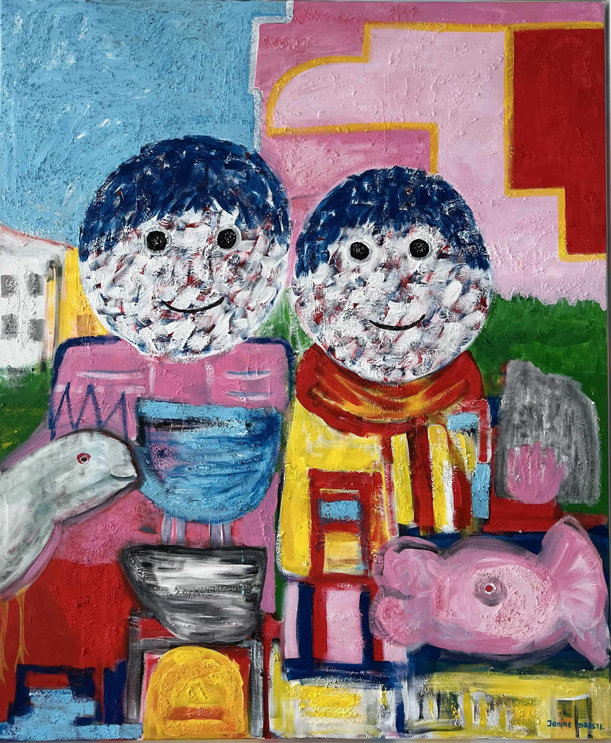 57. Potten maken. 100 x 120 cm.