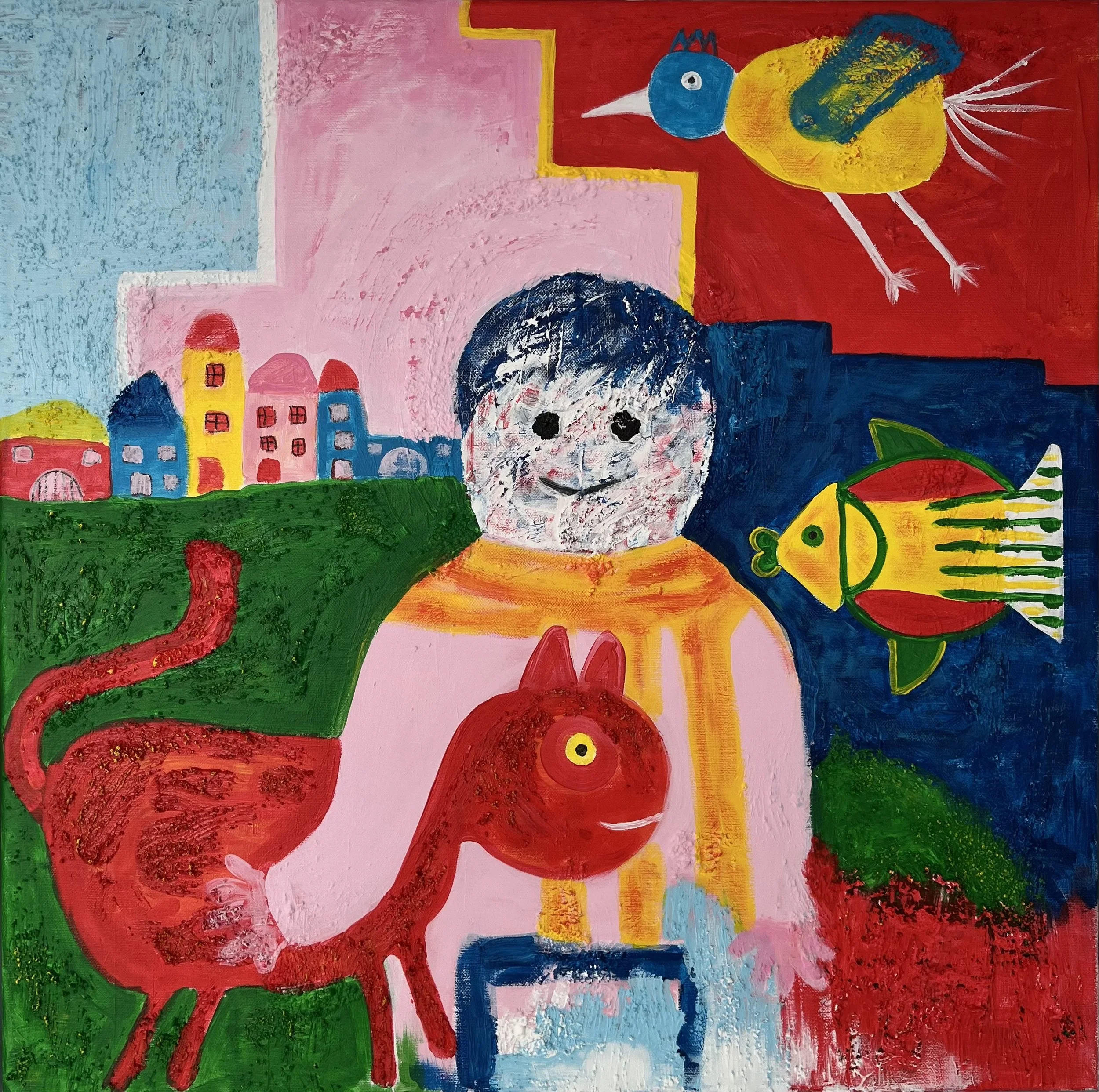14. Dromen. 60 x 60 cm.