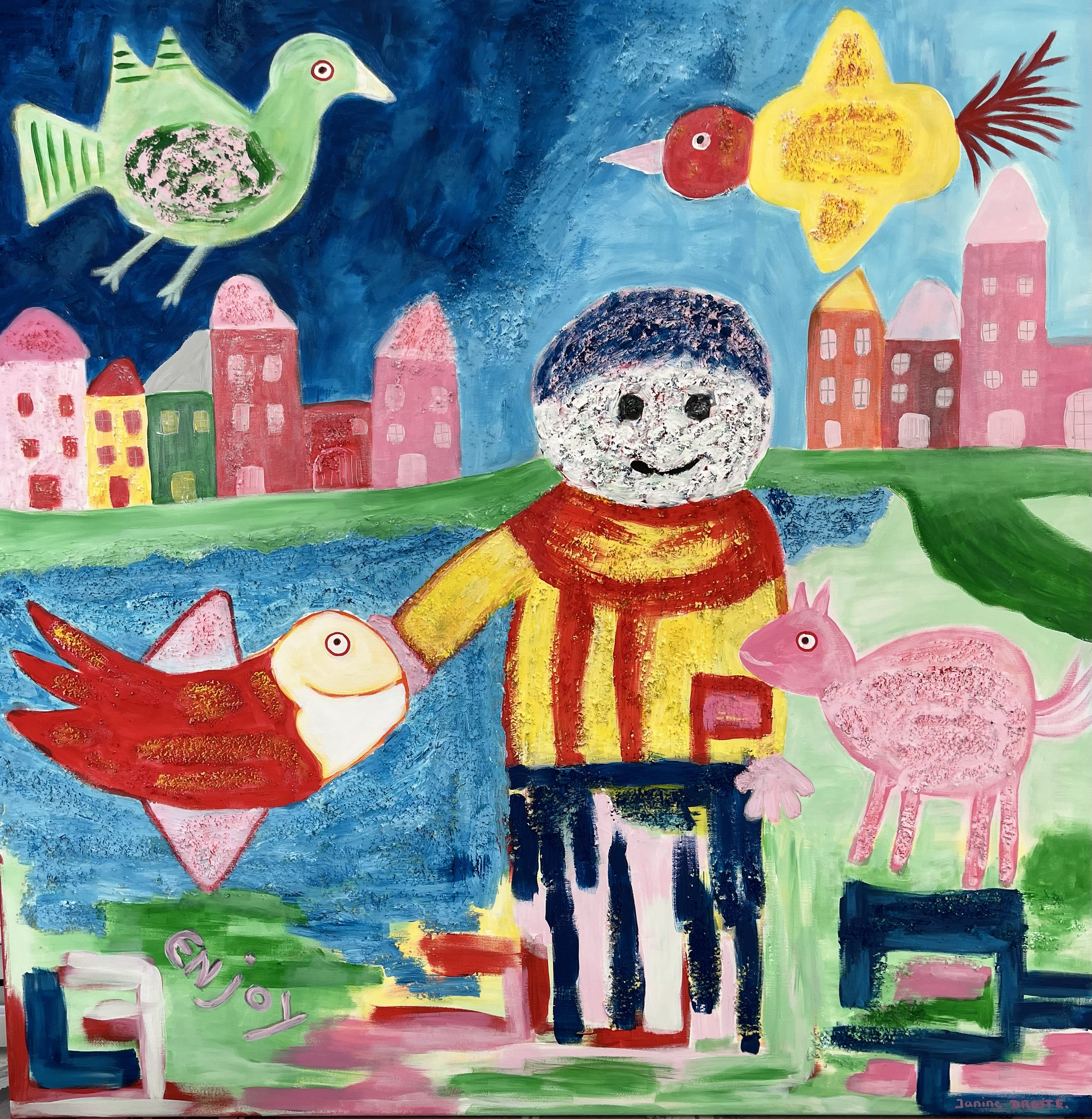 117. Enjoy. 100 x 100 cm.