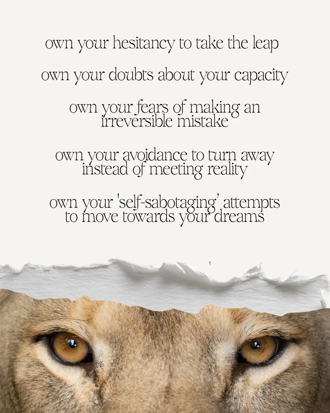 The meaning of OWN is belonging to oneself. Leo is the sign of the self, ego and identity. What happens when you start owning exactly where you right now? What gets to change when you inhabit where you are?

As we approach the Leo solar eclipse tomor