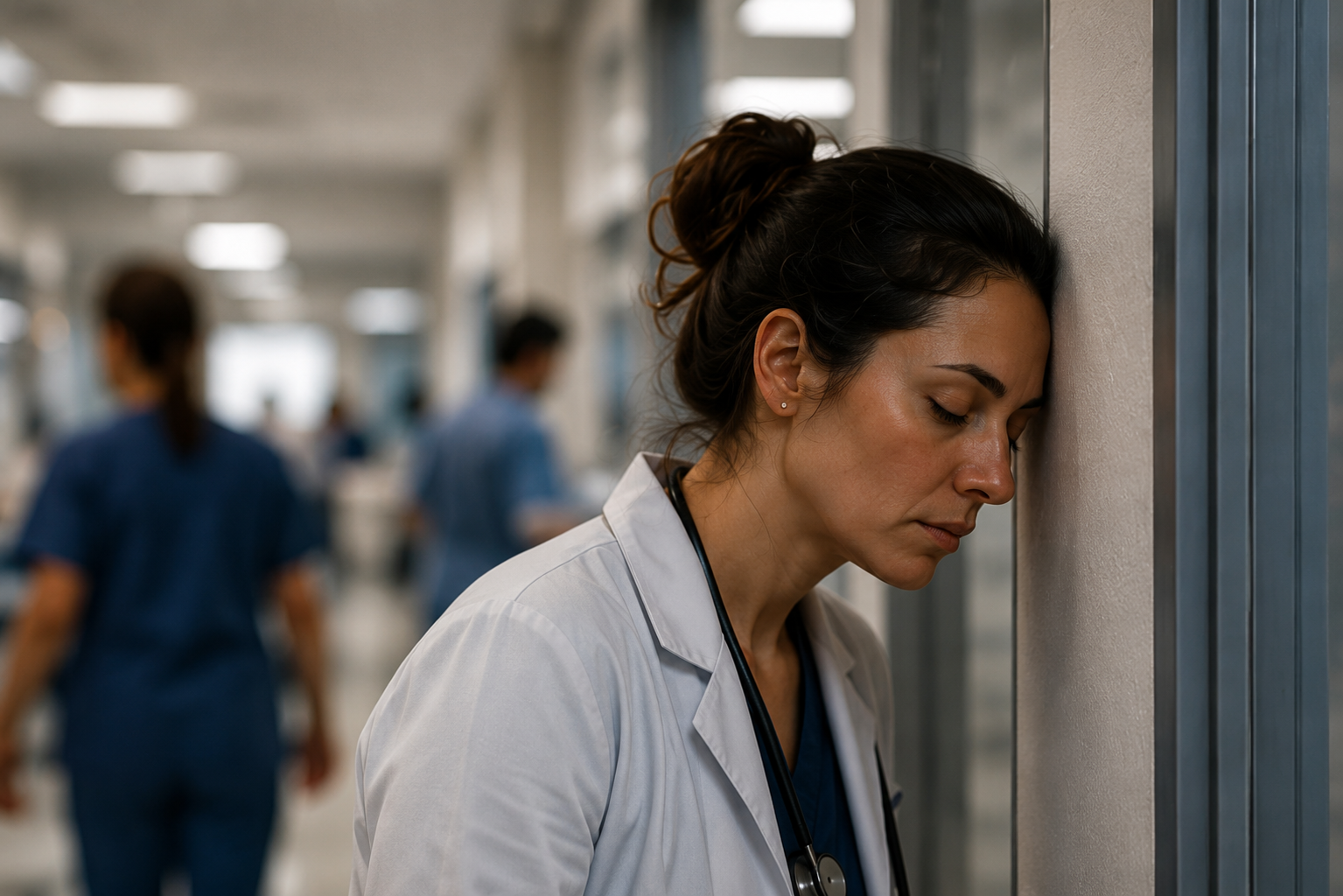 doctor feeling drained