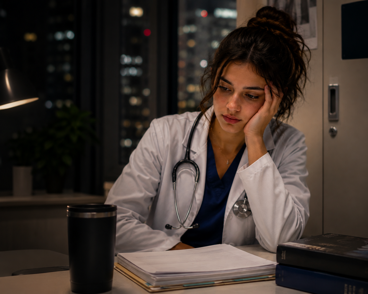 tired and sad doctor