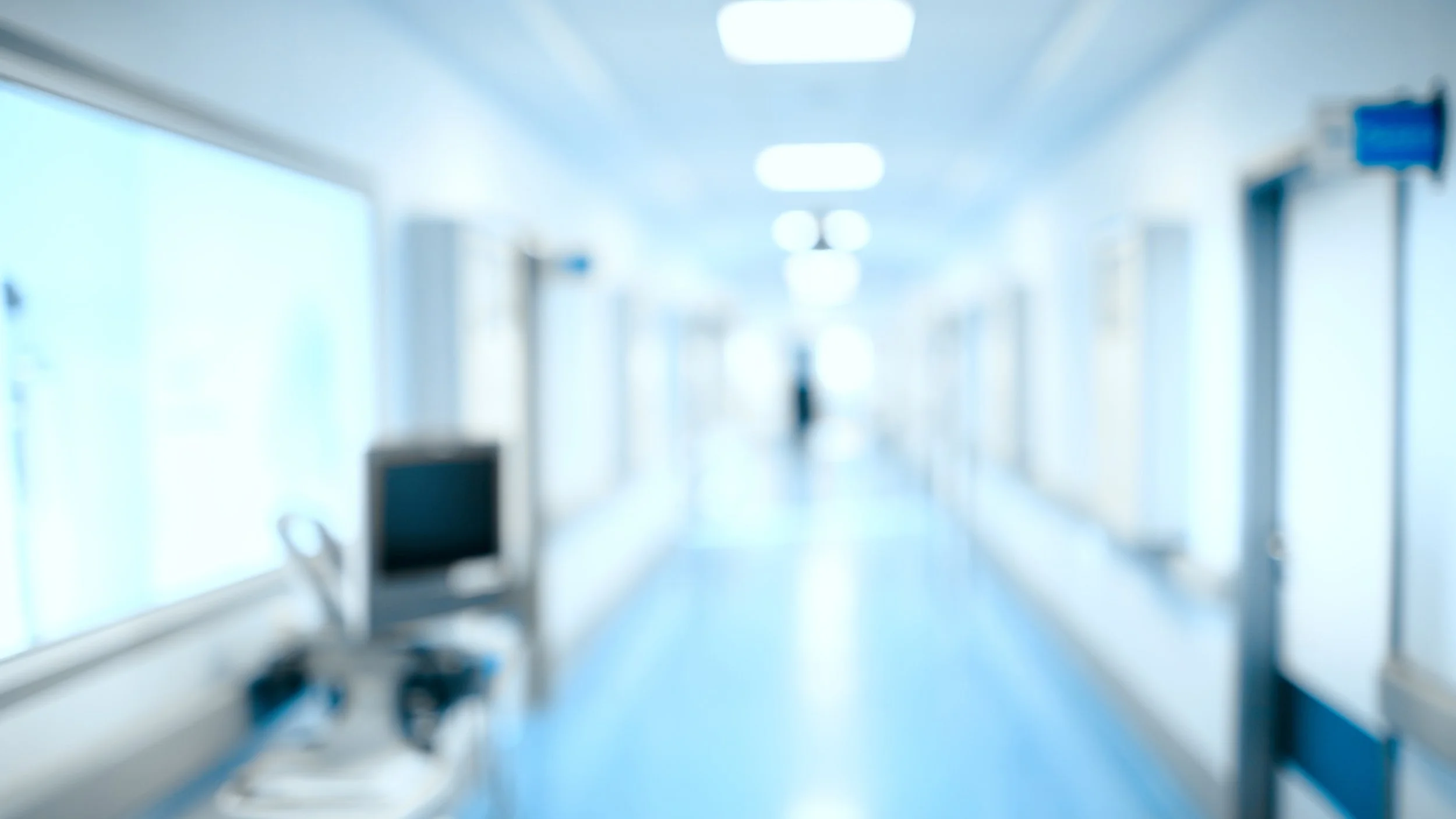 blurry photo of hospital hallway