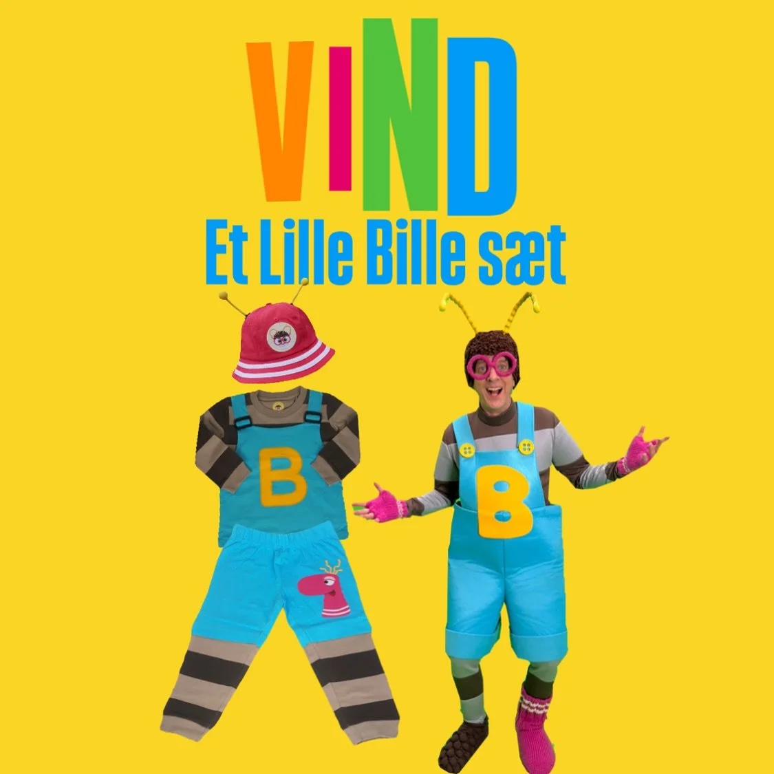 Vi udlodder &eacute;t Lille Bille s&aelig;t inkl. b&oslash;llehat med f&oslash;lehorn 👖🎽🎩

For at deltage:

🪲f&oslash;lg os her p&aring; Instagram 
📏og skriv hvilken st&oslash;rrelse du vil vinde (tjek vores webshop for st&oslash;rrelser)

Konku