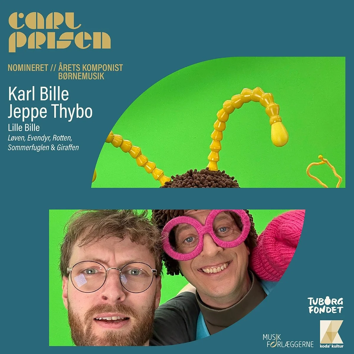 🏆Vi er nomineret til &ldquo;&Aring;rets komponist, b&oslash;rnemusik&rdquo;🎖️

Karl og Jeppe er nomineret i kategorien &ldquo;&Aring;rets komponist, b&oslash;rnemusik&rdquo;. Det er de, for det musik de skabte i 2025.

Det er et k&aelig;mpe skulder