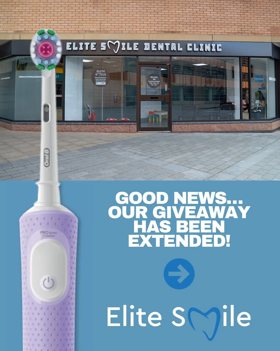 Good news! 🎉
We&rsquo;ve officially extended our giveaway until 15th December... which means you still have time to enter!
Head to our giveaway post to take part and be in with a chance of winning. ✨
#EliteSmileLivingston
#GiveawayExtended
#Livingst