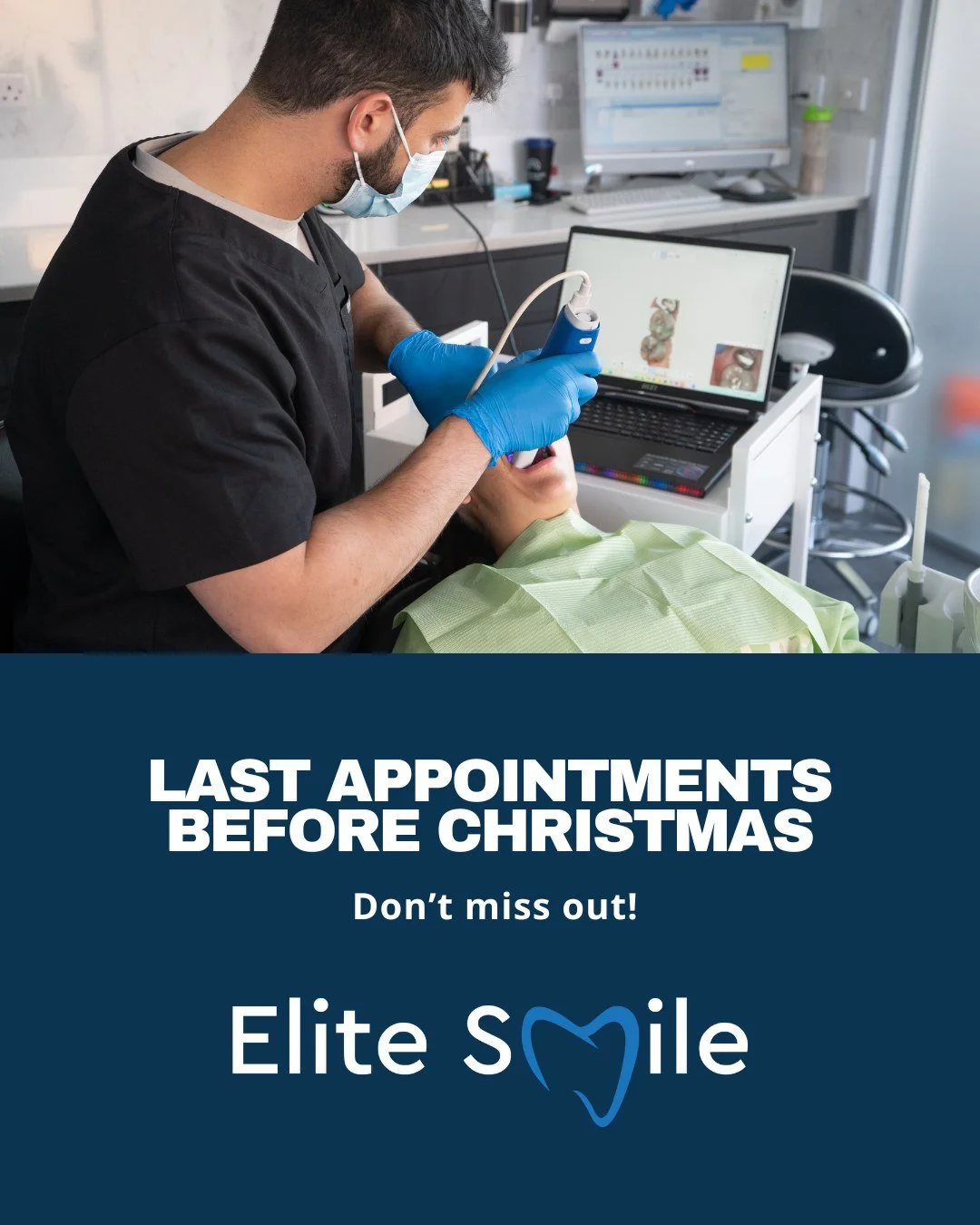 Beat the Christmas rush! 🎄✨
Our final appointment slots of the year are filling fast, so if you&rsquo;re due a check-up, hygiene visit, or treatment, now&rsquo;s the perfect time to secure your spot.
Start the new year with a brighter, healthier smi