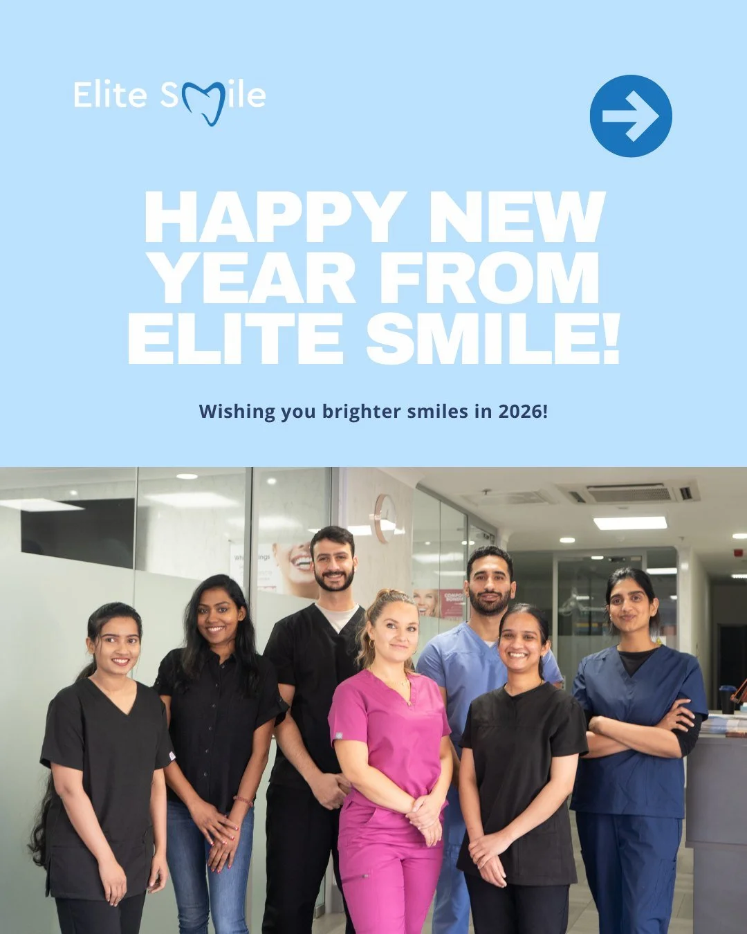 Cheers to a fresh start and brighter smiles! ✨
Thank you to all our patients for trusting us throughout the year. We&rsquo;re excited to care for your smiles in 2026. 💙
Wishing you a happy, healthy New Year from the entire Elite Smile team! 🦷🎉
#El