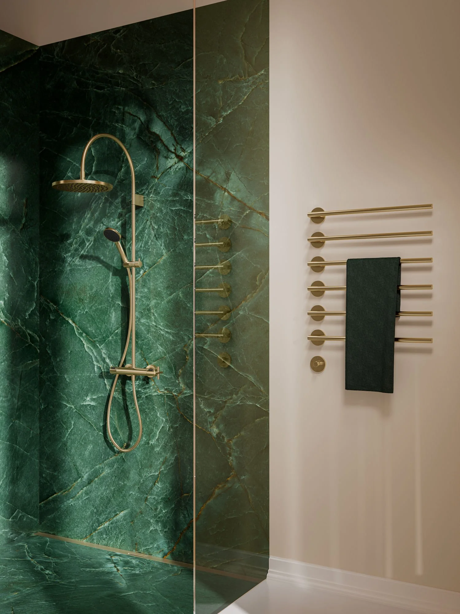TARA Showerpipe_Brushed Champagne_Perfect Match_3.tif.jpg