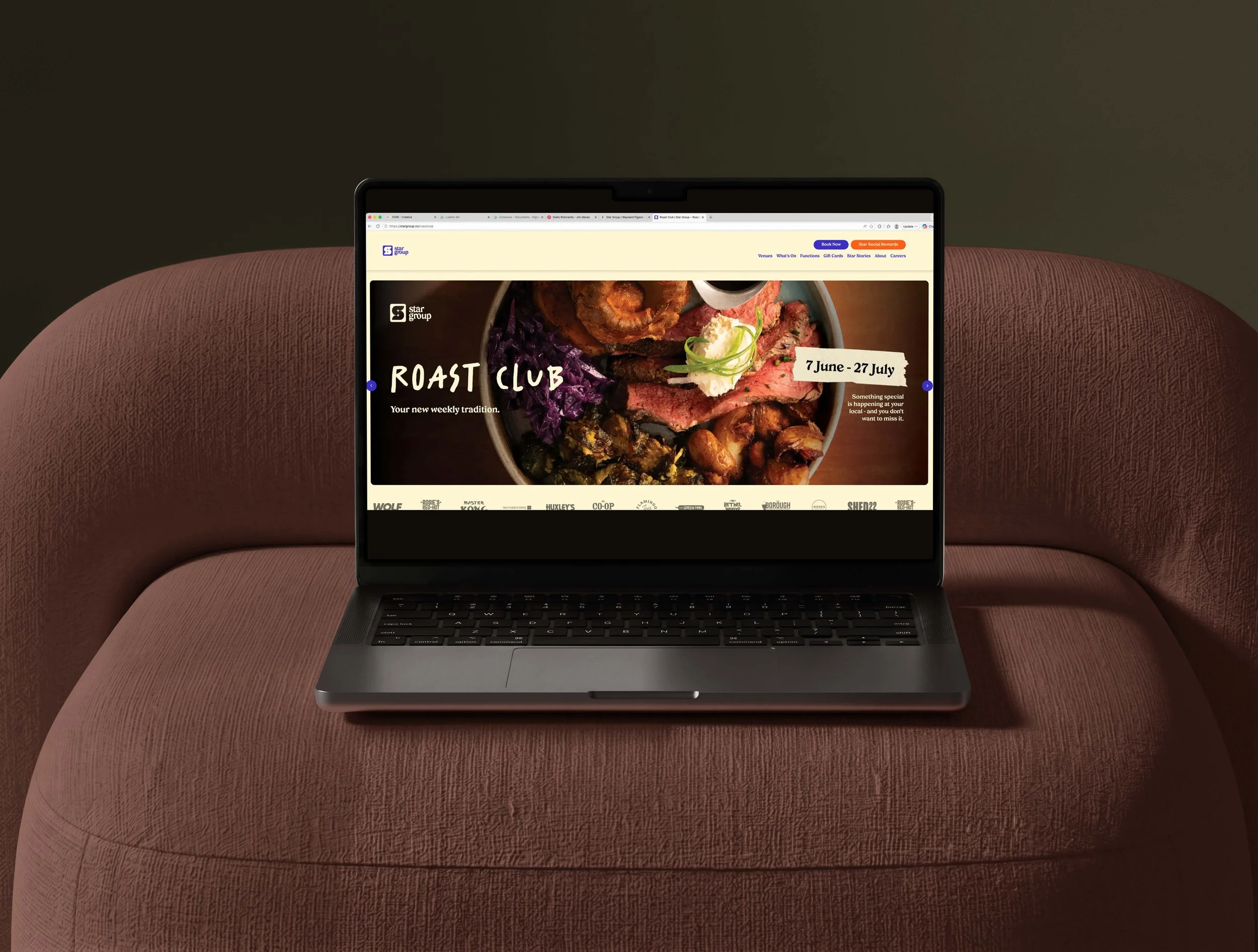 Website main page banner