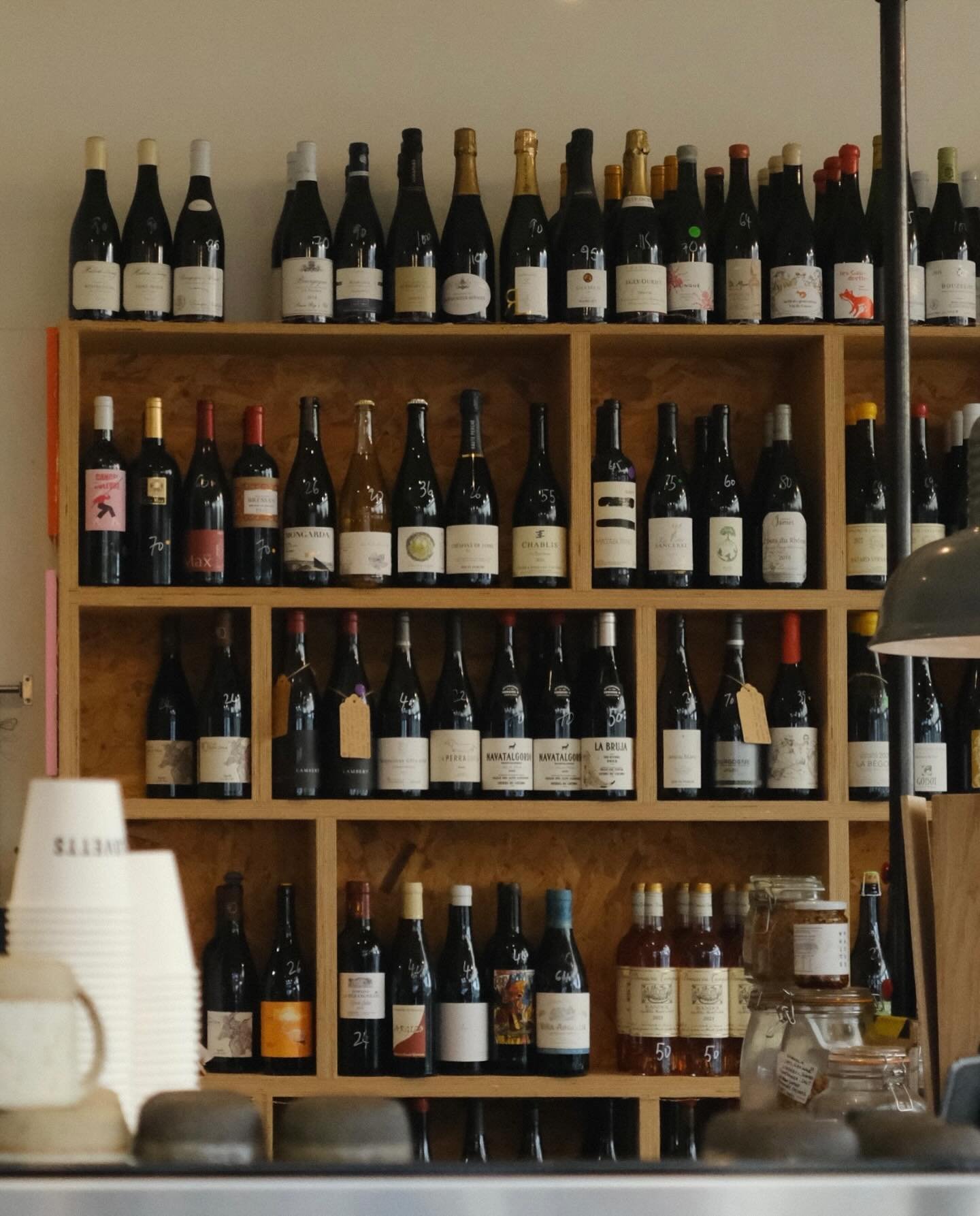 WALL OF WINE

New drops added weekly. Current delivery in from @robersonwine featuring wines from:

- Domaine Eleni et Edouard Vocaret from Chablis 
- Bodegas Lopez de Heredia Rioja 
- Champagne from Egly Ouriet 

More in next week 💥 

📸 @jessioneh