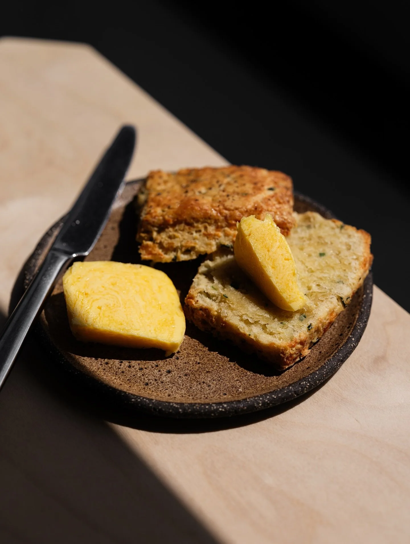 WHEN IT&rsquo;S SCONE

Montgomery&rsquo;s Cheddar (@nealsyarddairy) &amp; chive scone, made fresh every day by the lovely @susannahmitchell.studio 

Served here with a slab of Bungay Butter from @fenfarmdairy (made to a 300 year old recipe in Suffolk