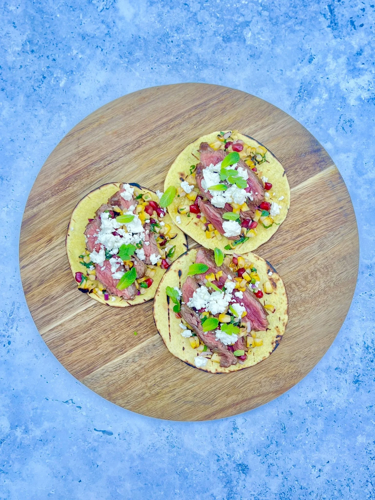 Bavette Steak Tacos and Corn Salsa