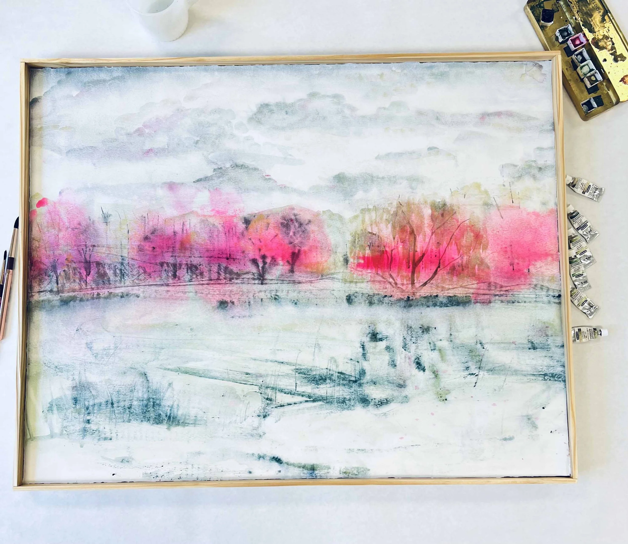 Abstract Landscape with Hot Pink Trees.jpg