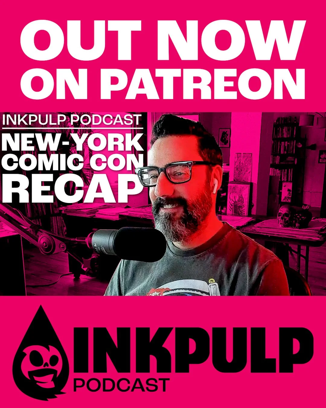The latest episode of Inkpulp Podcast is OUT NOW on our Patreon!! 💀🤟

Out everywhere Monday! 📆

Check it out on our Patreon at the link in bio 🔗