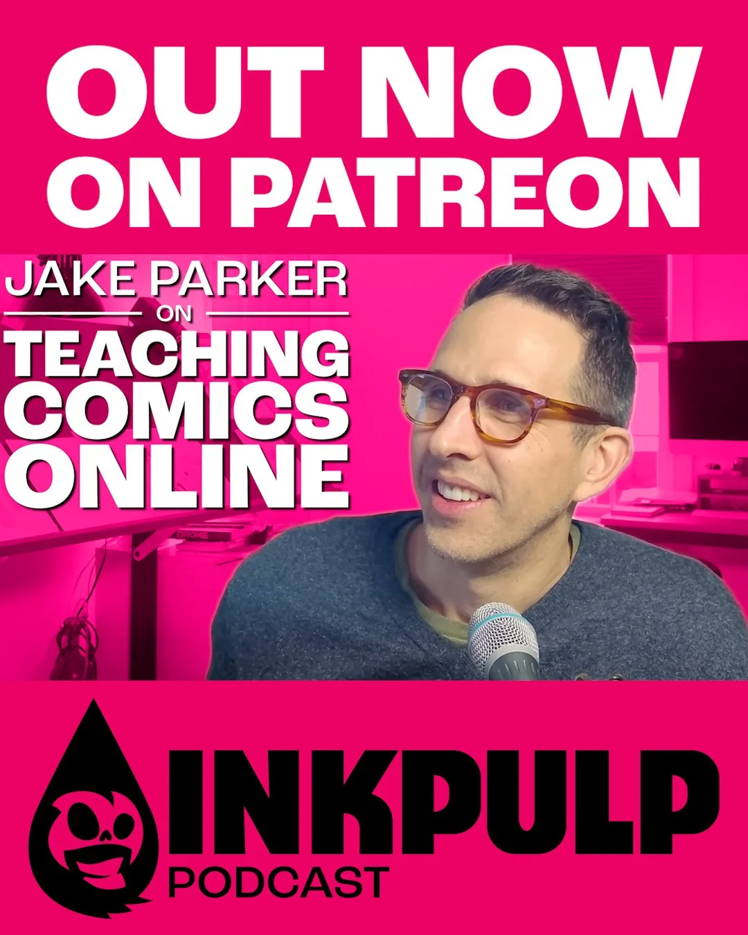 The latest episode of Inkpulp Podcast w/ @jakeparker is OUT NOW on our Patreon!! 💀🤟

Out everywhere Monday! 📆

Check it out on our Patreon at the link in bio 🔗