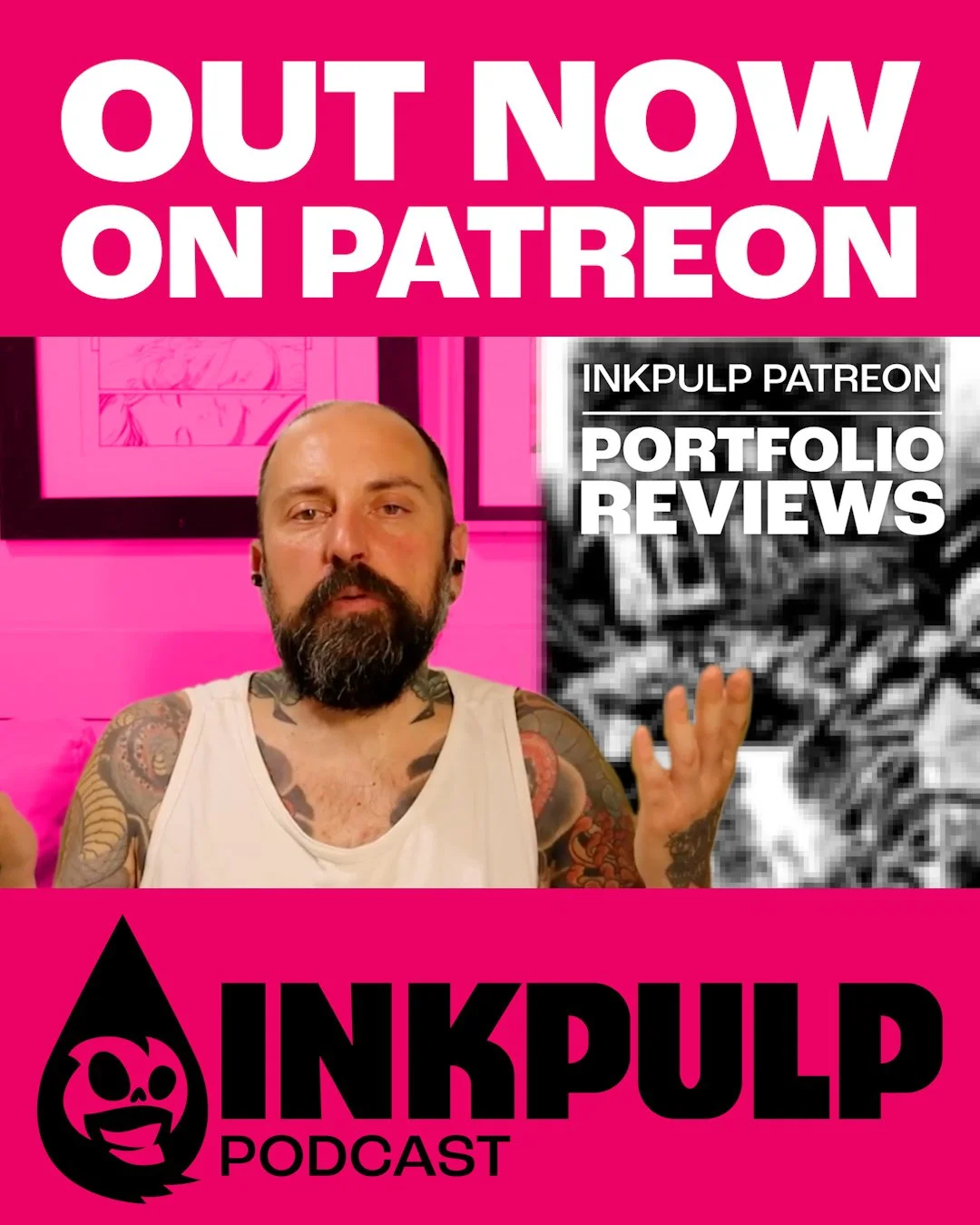 The latest episode of Inkpulp Podcast is OUT NOW on our Patreon!! 💀🤟

Out everywhere Monday! 📆

Check it out on our Patreon at the link in bio 🔗
