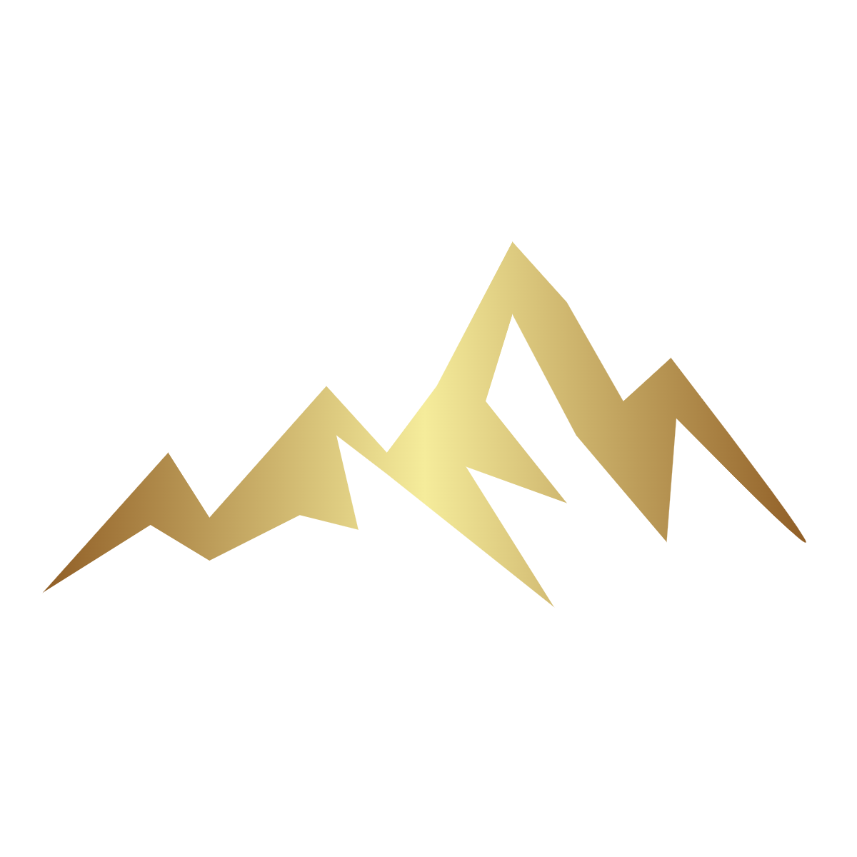 Abstraktes geometrisches Muster in Gold- und Brauntönen mit mehreren sich überschneidenden und sich verjüngenden Pyramiden.