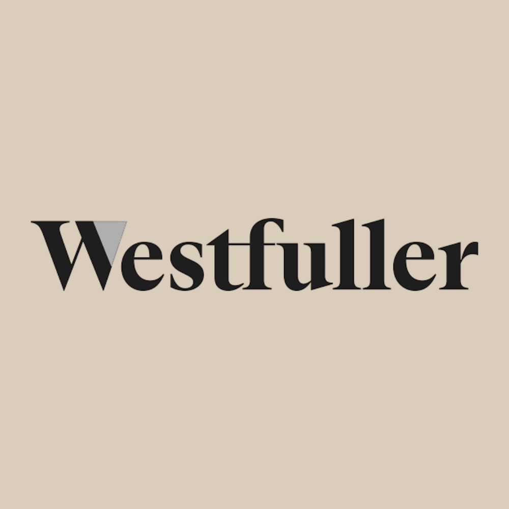 Westfuller logo on a beige background with black and gray text.