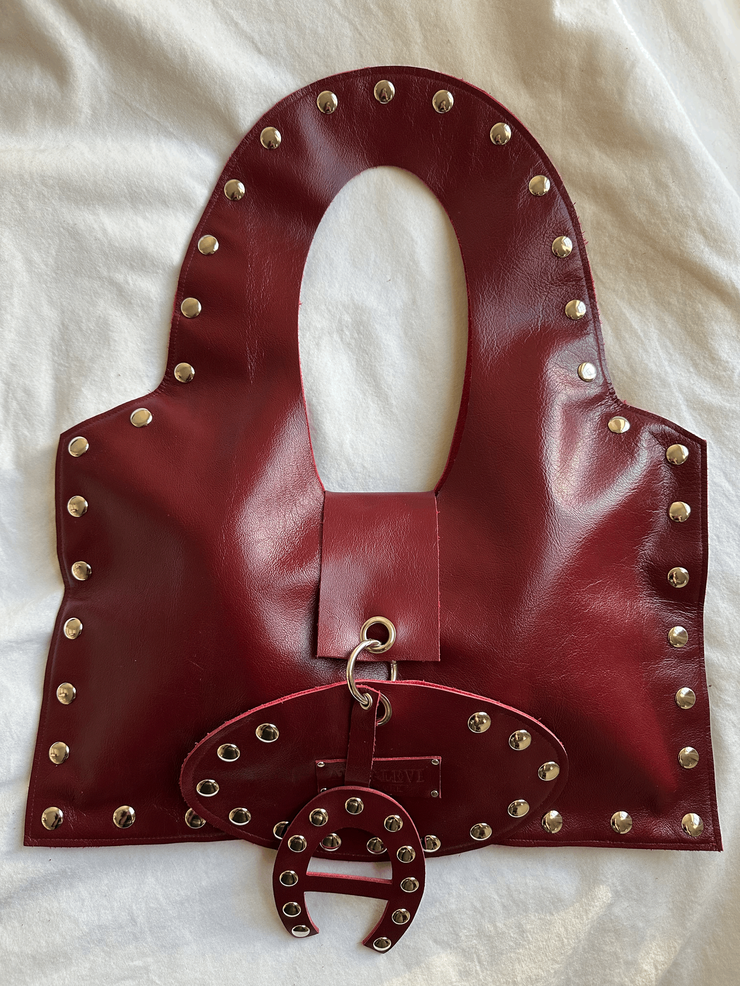 DARK CHERRY STUDDED A01 BAG
