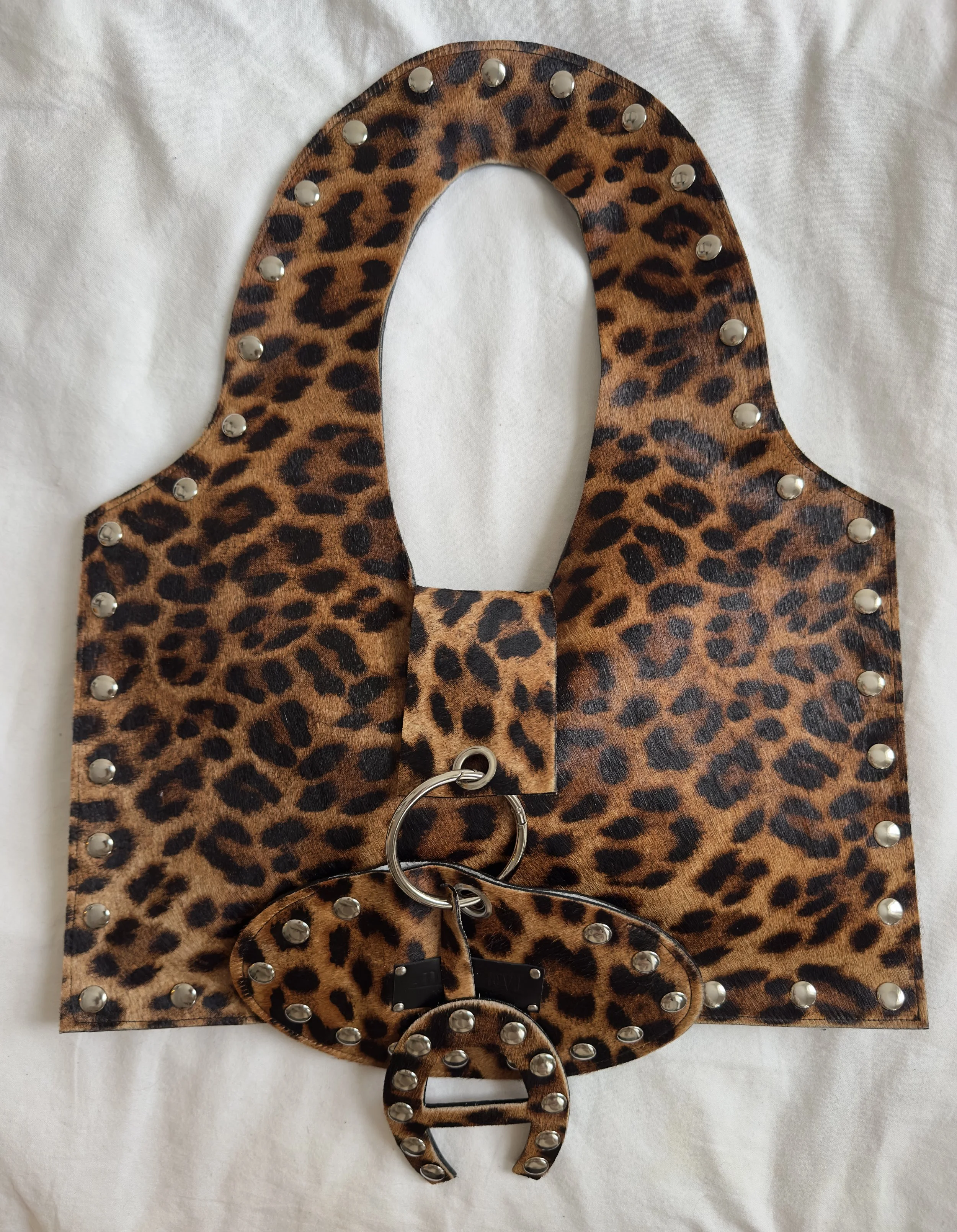 HAIR-ON-HIDE STUDDED A01 BAG