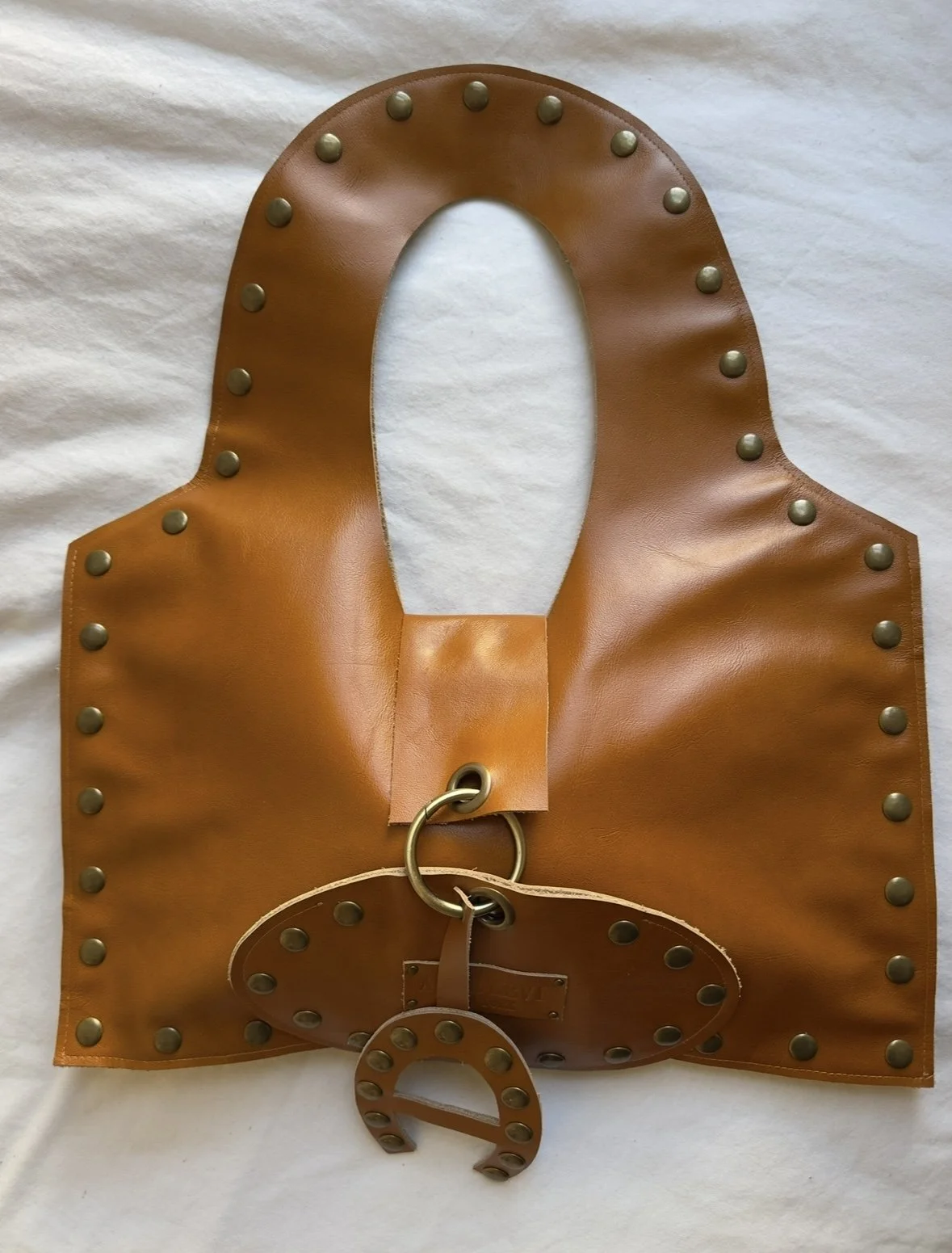 ORANGE-BROWN STUDDED A01 BAG