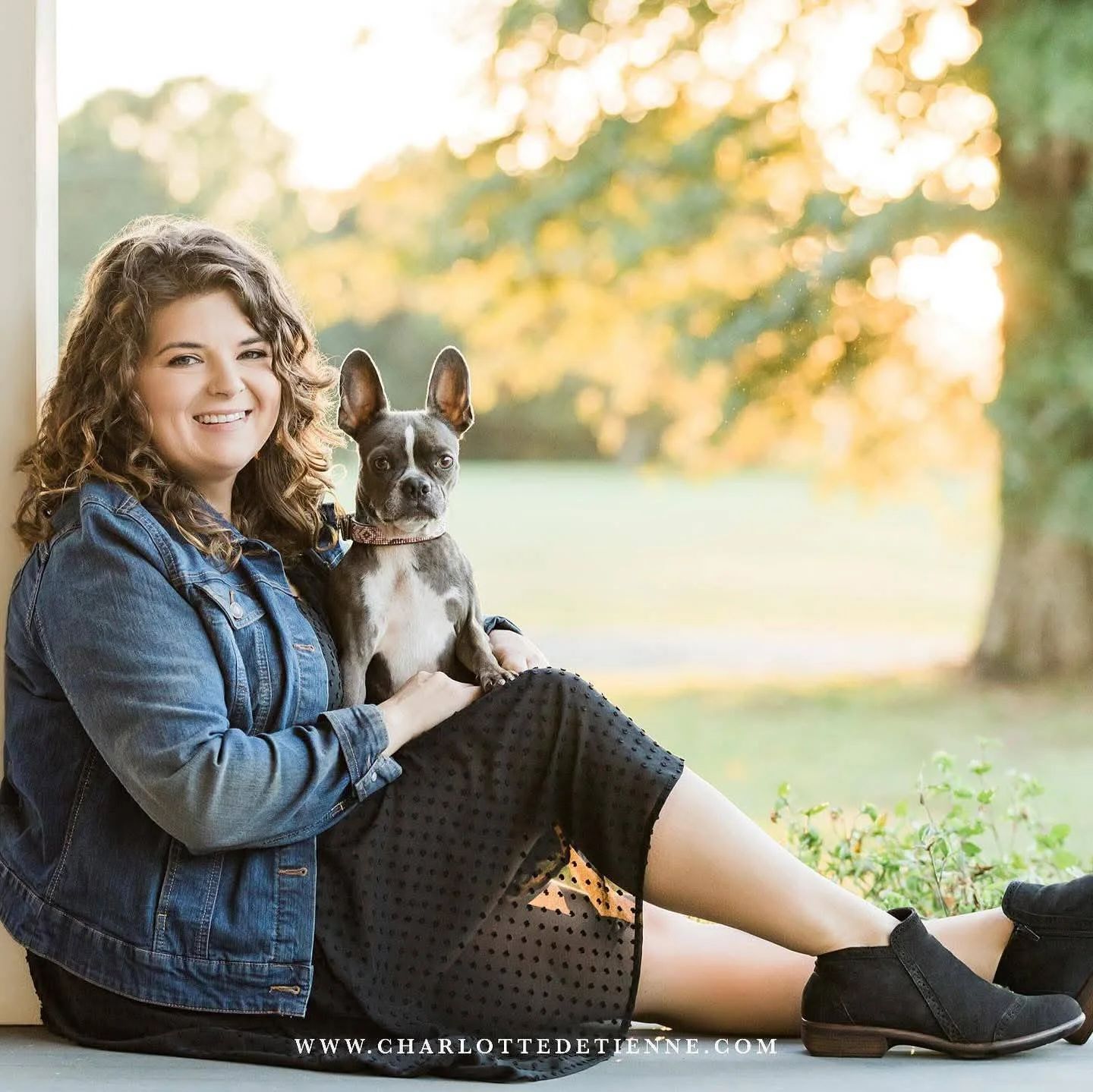 boston-terrier-with-owner-porch-sunset-rutledge-ga