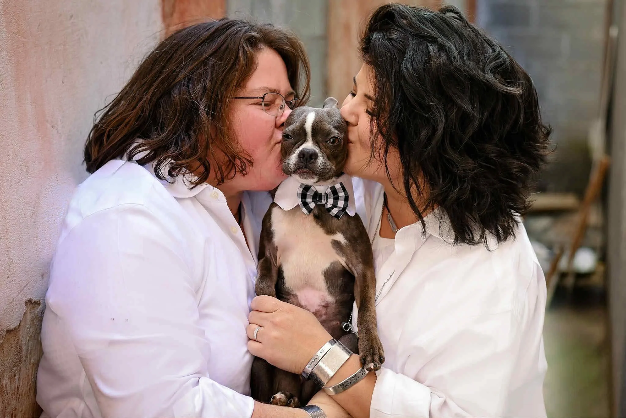 two-women-kissing-boston-terrier-monroe-georgia