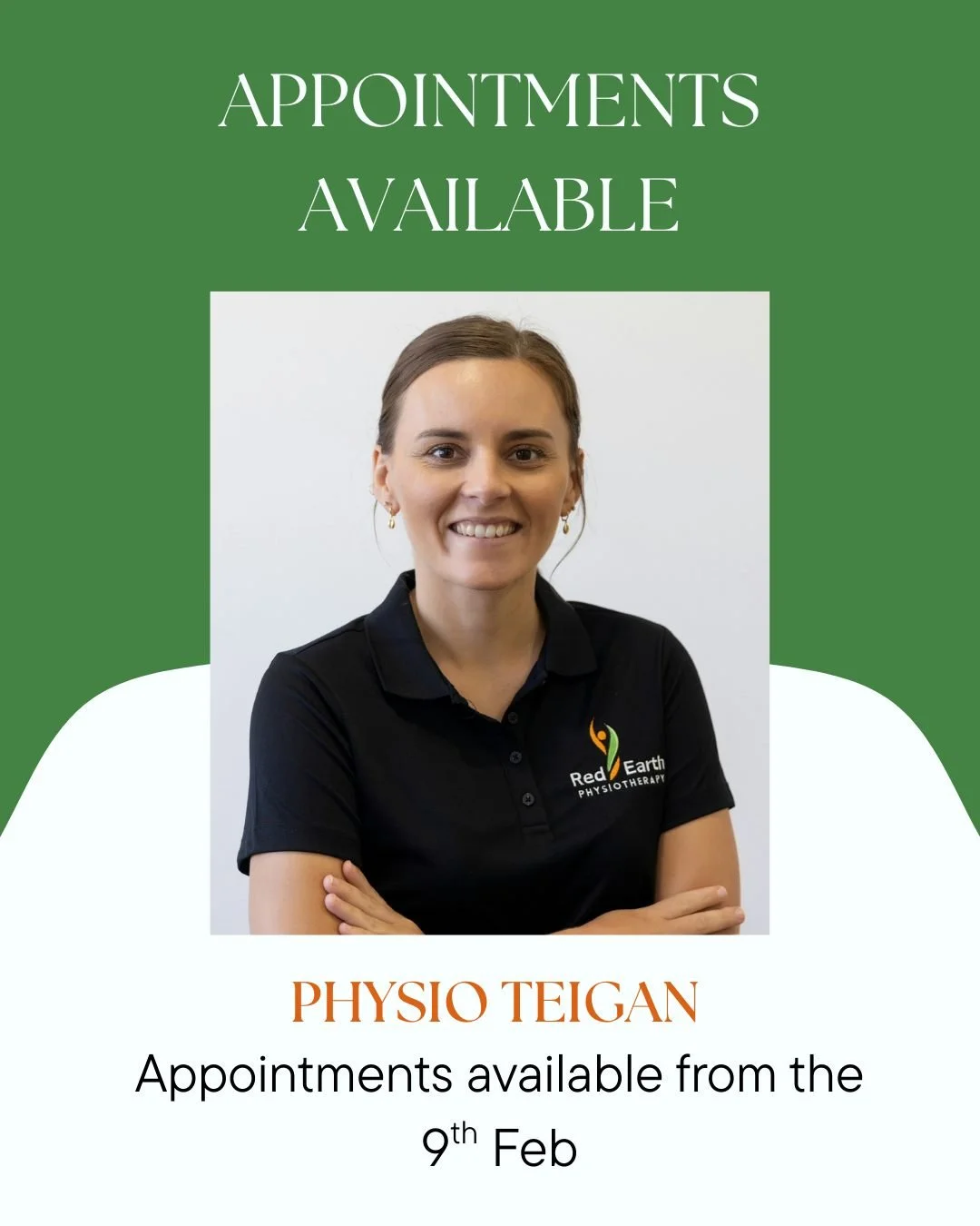 Physiotherapy appointments available with Teigan from the 9th Feb.

Teigan is experienced in Dry Needling, Musculoskeletal, women&rsquo;s health, paediatric and occupational health physiotherapy. 

Whether you are dealing with everyday headaches, inj