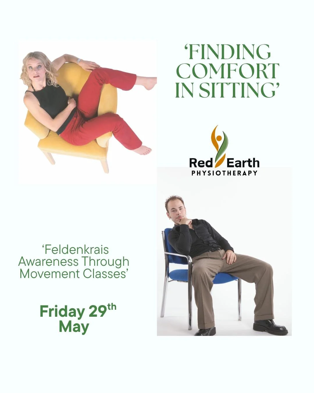Would you like to learn how to sit with more comfort?

Join us for Week 3 of our 6-week Feldenkrais 'Awareness Through Movement' workshop series to help manage back pain. 

This week&rsquo;s class focuses on:
✨ Dynamic sitting
✨The relationship betwe