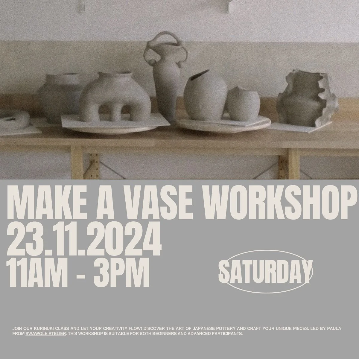Introducing our Make a Vase Workshop - the one workshop Paula from @paulap.crafts is most proud of! 🌟

This isn&rsquo;t just about pottery; it&rsquo;s about learning the art of hand-building larger, complex shapes and transforming your ideas into re
