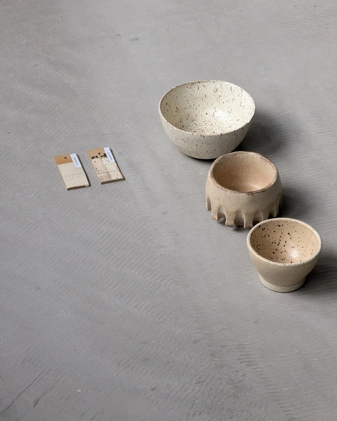 Porridge - one of our newest Studio Glazes.
Or is it m&uuml;sli, egg shell, latte macchiato, coffee chocolate?

This way or another, it quickly caught our Members&rsquo; hearts and they&rsquo;re filling the glazing shelves with their creations covere