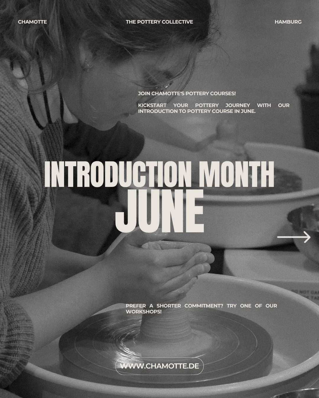 Looking for a new hobby that actually stays with you?

Our Introduction Month is the perfect first step into the world of ceramics - whether you dream about learning wheel throwing, or simply finding a creative ritual in the middle of busy city life.