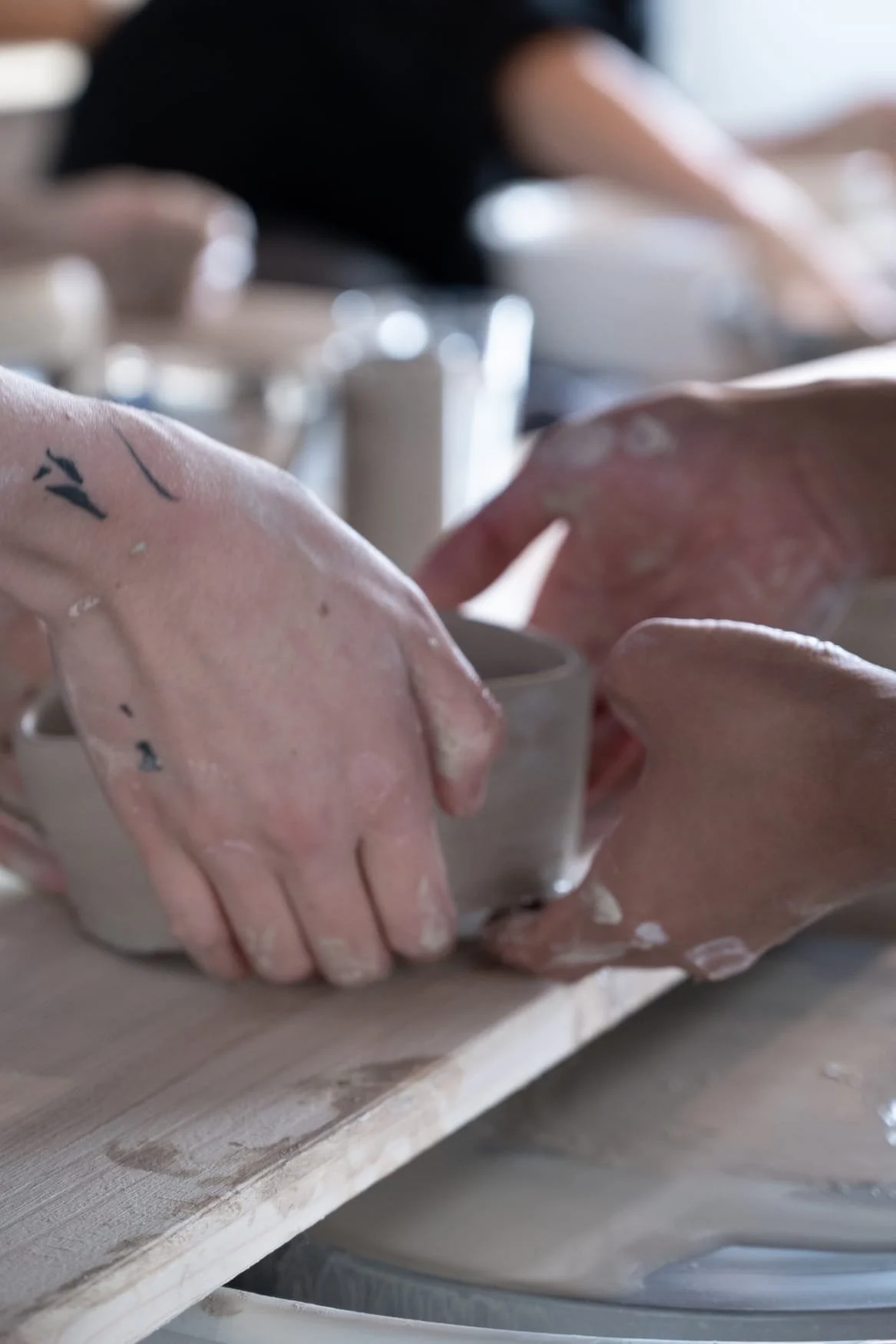 Teambuilding: Wheel Throwing + Scraffito & Kurinuki Pottery Workshop • Private Event