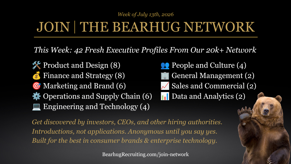 The Bearhug Network: 42 Newly Vetted Leaders Went Live This Week (Out of 191+ Who Joined You). This Is The Company Your Profile Keeps. See Who You're Standing Next To and Join Them Today.