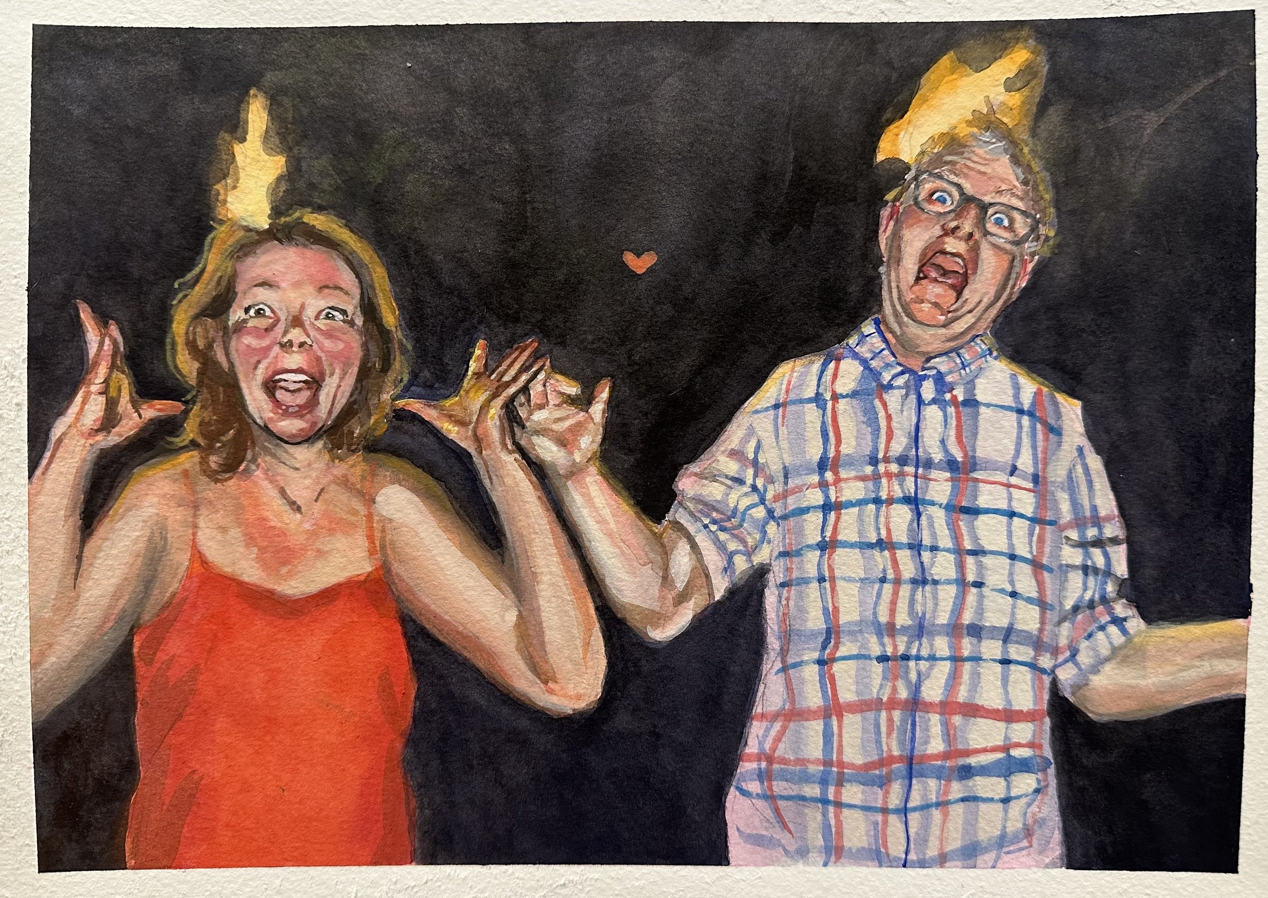 "Christmas 2024" (2024), Gouache on Paper