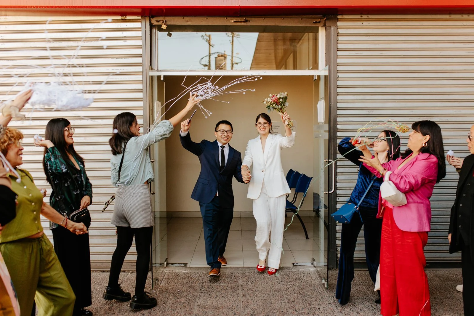 Pareja de novios en matrimonio civil Santiago
