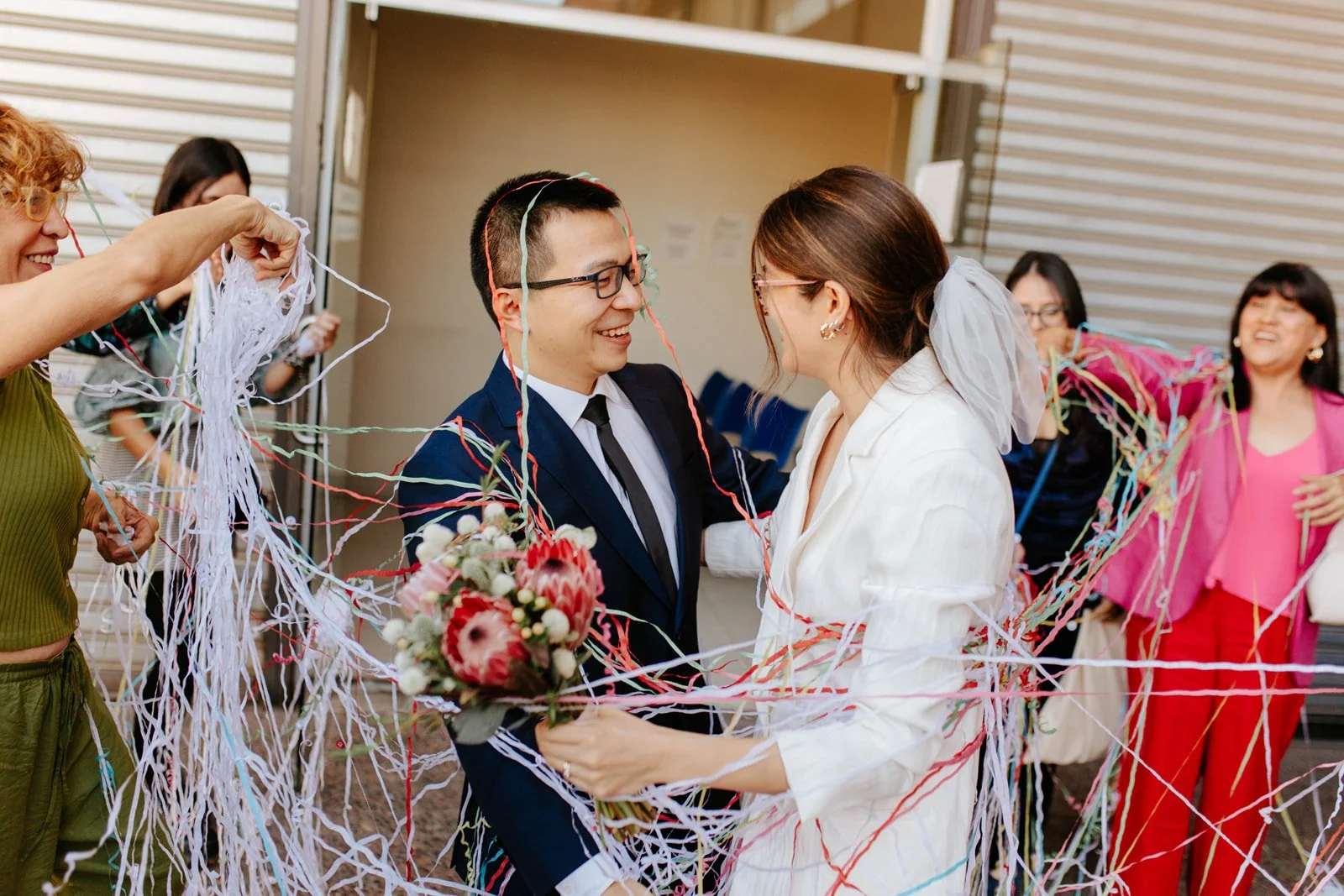 Pareja de novios en matrimonio civil Santiago