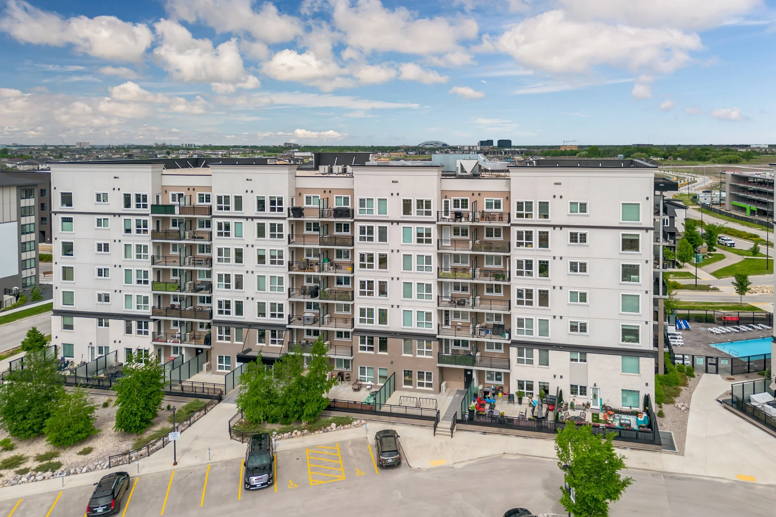 001 Exterior view of The Rise Condos at 300 Centre Street in Bridgwater Centre Winnipeg.jpg