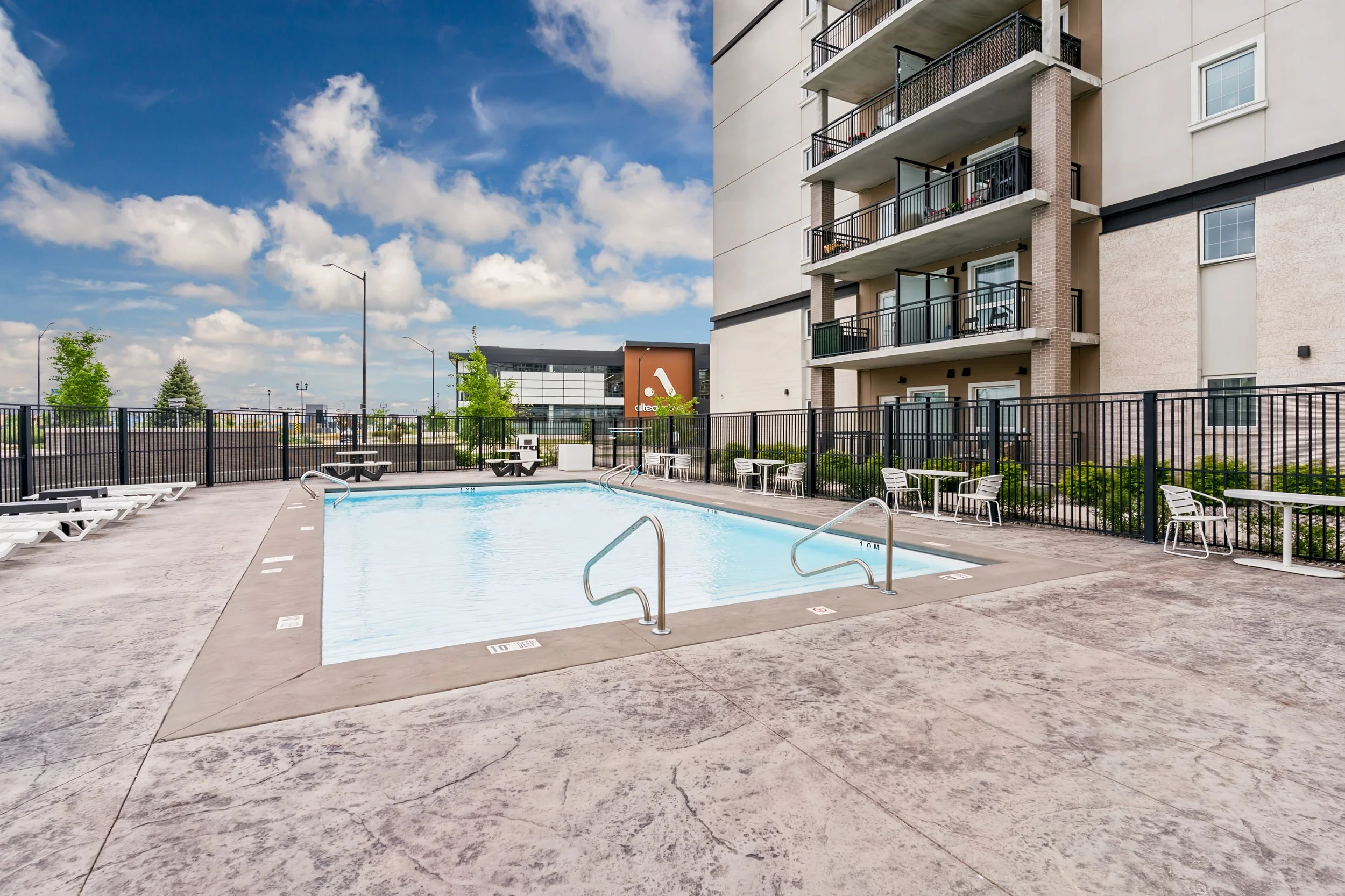031 Courtyard pool amenity at The Rise Condos in Bridgwater Centre.jpg