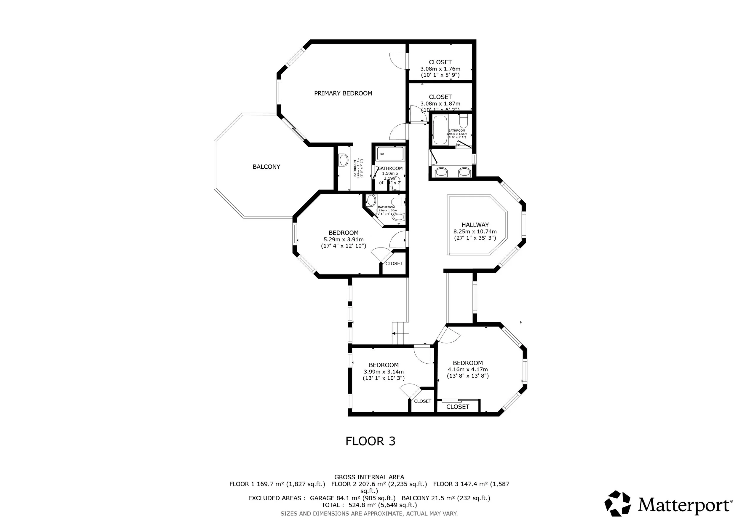 109 Second story floor plan of luxury residence.jpg