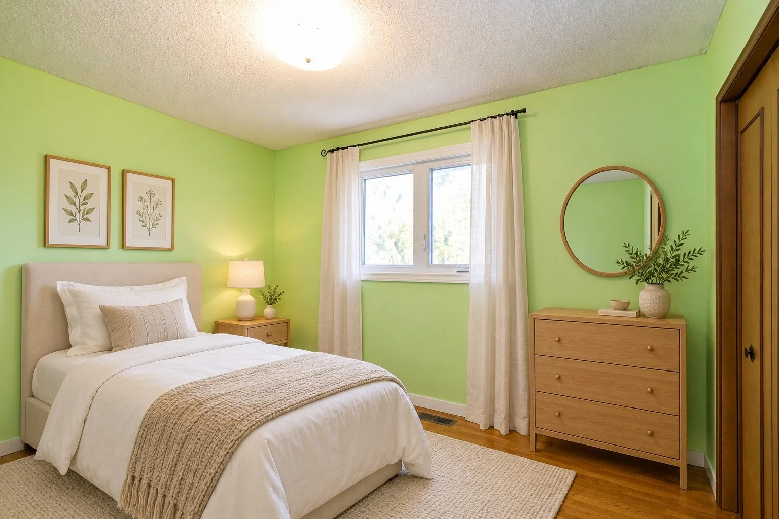 Calm Green Bedroom with Twin Bed.jpeg